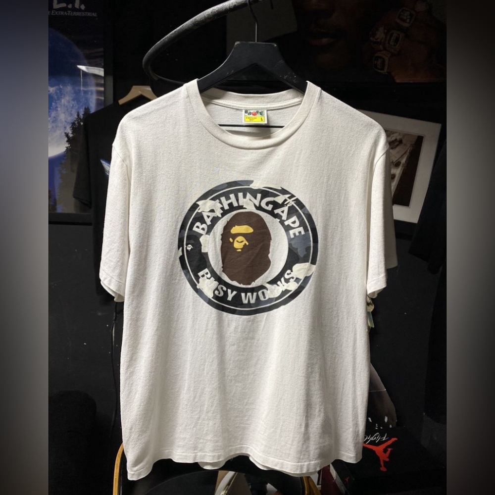 A Bathing Ape Bape “busy works” tee shirt size L